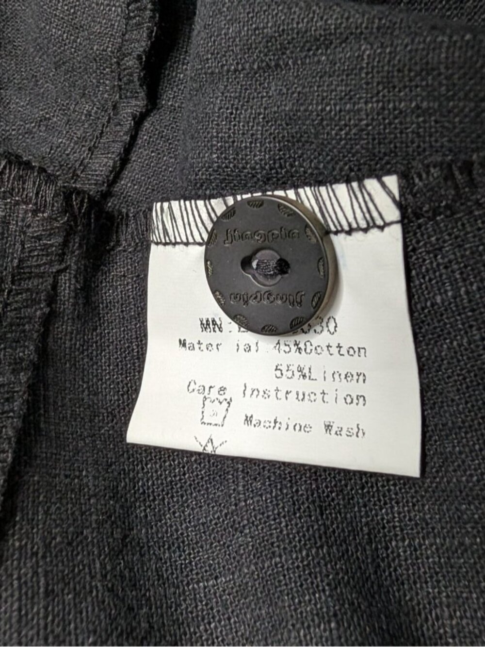Mordenmiss Women's Large Cotton Linen Full Front Buttons Jacket Outfit w Pockets - Picture 11 of 12